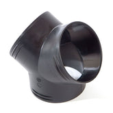 Whale Air Duct Fitting Equal 'Y' Piece 90mm x 90mm x 90mm Black - DX9010B